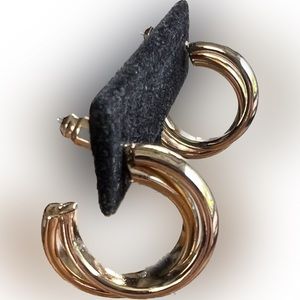 Gold Toned Pierced Earrings